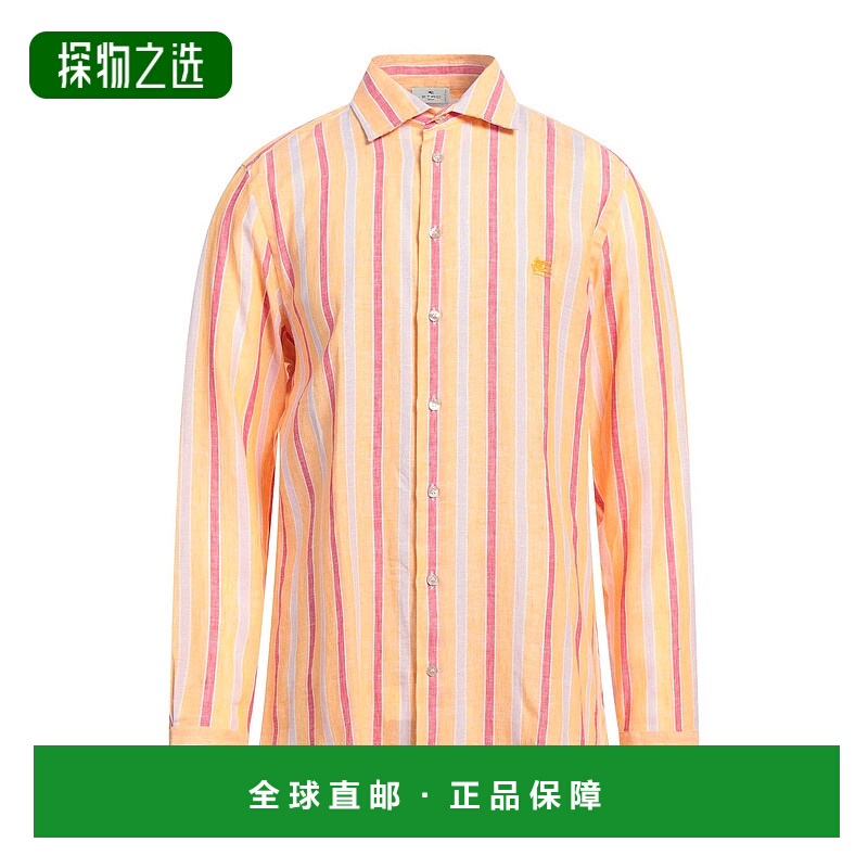 香港直邮Etro 艾特罗 男士 亚麻衬衫 beige米色 舒适时尚