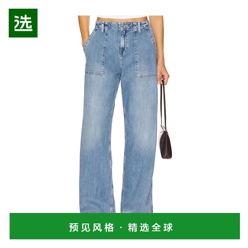 1h可退 香港直邮GOOD AMERICAN 女士 Lite 亚麻牛仔长裤 GFD227DN,女装/女士精品,牛仔裤,淘宝优惠券,粉丝福利购,淘宝优惠卷