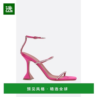1h可退 香港直邮Amina Muaddi 女士 Gilda 绸缎凉鞋 GILDASANDALS