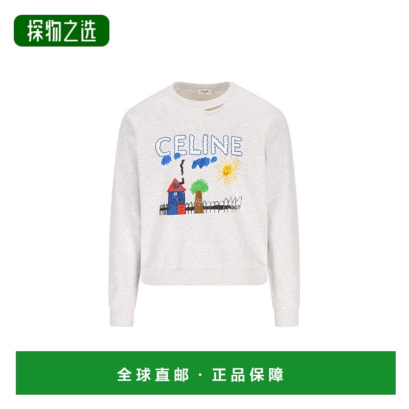 香港直邮Celine 思琳 男士 標誌印花圓領運動衫 RY0GW670Q