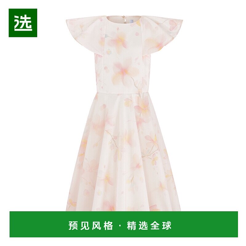 香港直邮Dior 荷叶边连衣裙 5SBH11DRS1