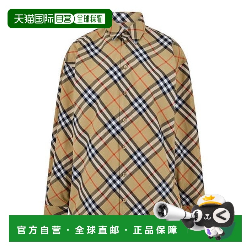 1h可退 香港直邮Burberry 巴宝莉 女士 复古格纹长袖衬衫