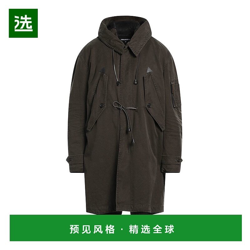 1h可退 香港直邮Dsquared2 二次方 男士 大衣 green绿色 舒适时尚