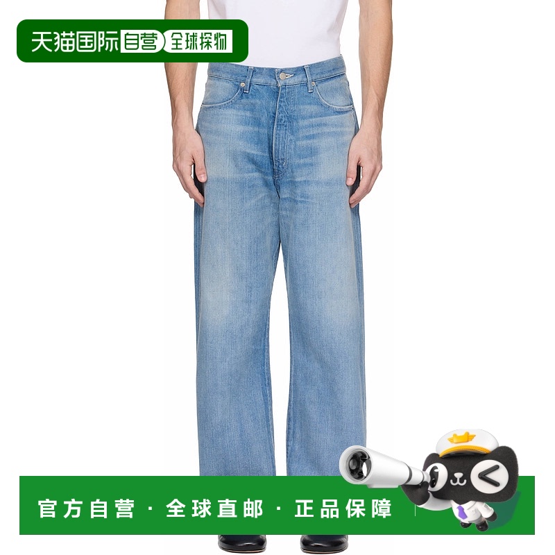 1h可退 香港直邮AURALEE 男士 蓝色 Selvedge Faded Light 牛仔裤