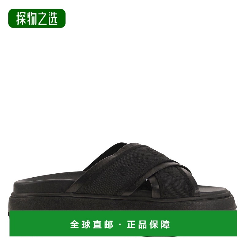 1h可退 香港直邮Hogan 女士 厚底拖鞋 HXW6800FO10LE9 black黑色