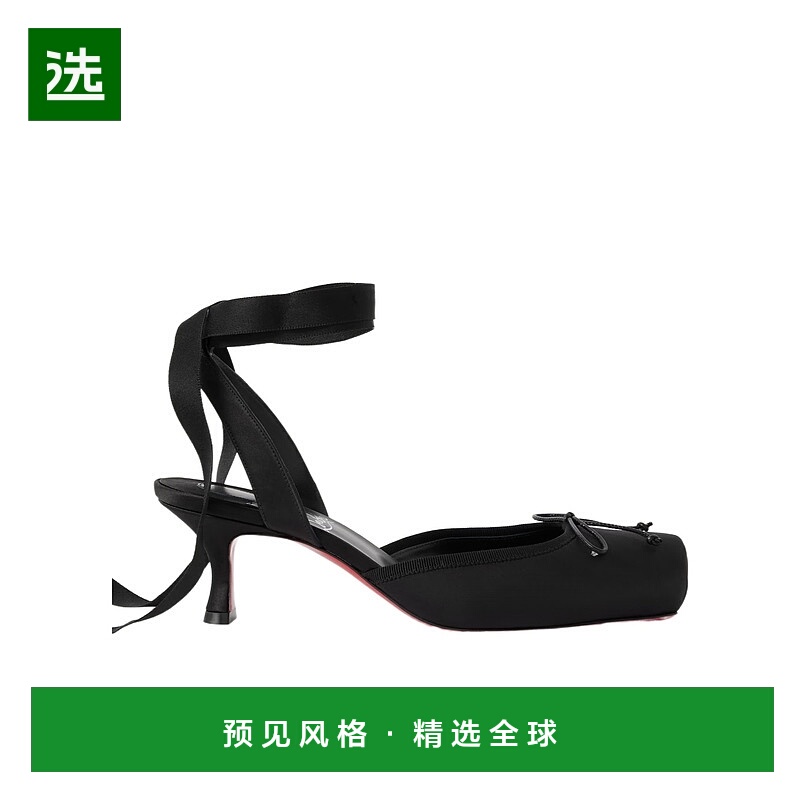 香港直邮Christian Louboutin Cassia 55 系带罗缎饰边高跟凉鞋 1