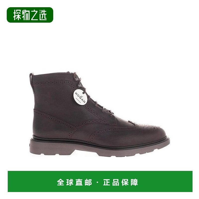 香港直邮Hogan 圆头靴子 HXM3930DC70O3RS807男鞋