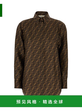 1h可退 香港直邮Fendi 芬迪 女士 翻领长袖衬衫 FS8107A8G3真丝