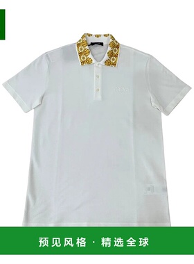 香港直邮Versace 印花领POLO衫 10122601A10242短袖范思哲