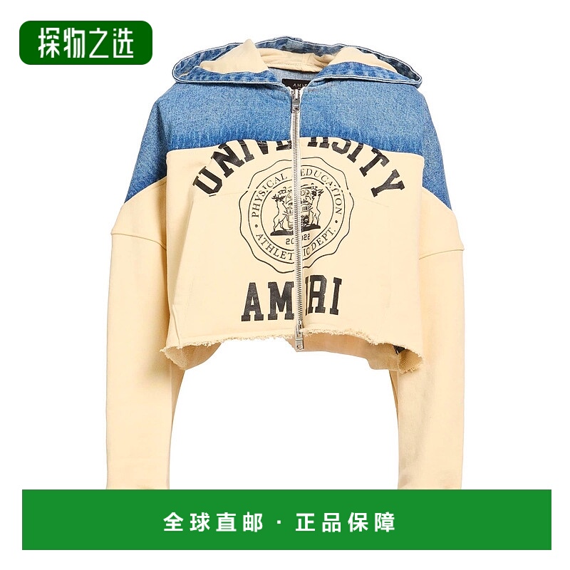 香港直邮AMIRI 女士 连帽卫衣 beige米色 舒适时尚