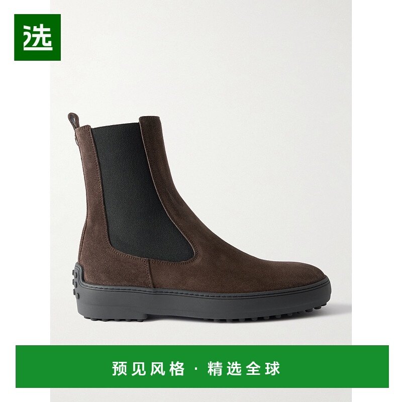 1h可退 香港直邮TOD'S 托德斯 女士 Gommini 冬季绒面革切尔西靴