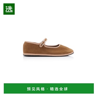 1h可退 香港直邮Vibi Venezia 女士 绒面革玛丽珍平底鞋