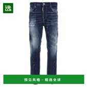 香港直邮Dsquared2 二次方 男士 1h可退 腰带袢牛仔裤 S74LB1733S