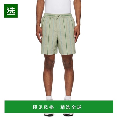 1h可退 香港直邮MAISON KITSUNE 男士 绿色 Elasticated 短裤 OM0