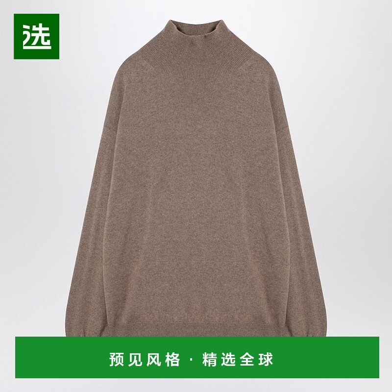 1h可退 香港直邮AURALEE 男士 浅棕羊绒高领上衣 A24AP03BCWSNB