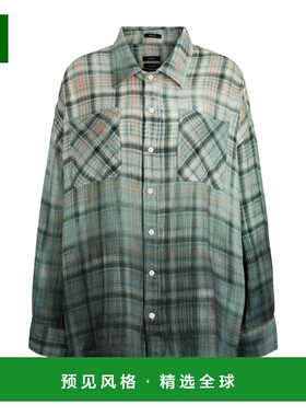 1h可退 香港直邮R13 女士衬衫 R13WR015R556BDIPPEDBLACKTURQUOI