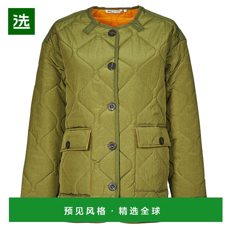 欧洲直邮Only 女士 ONLADELE 羽绒服 卡其色 高端流行 休闲时尚
