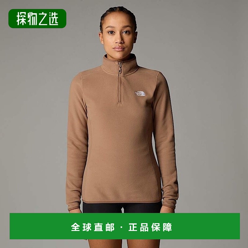 欧洲直邮北面女士 100 Glacier 全拉链羊毛衫TheNorthFace