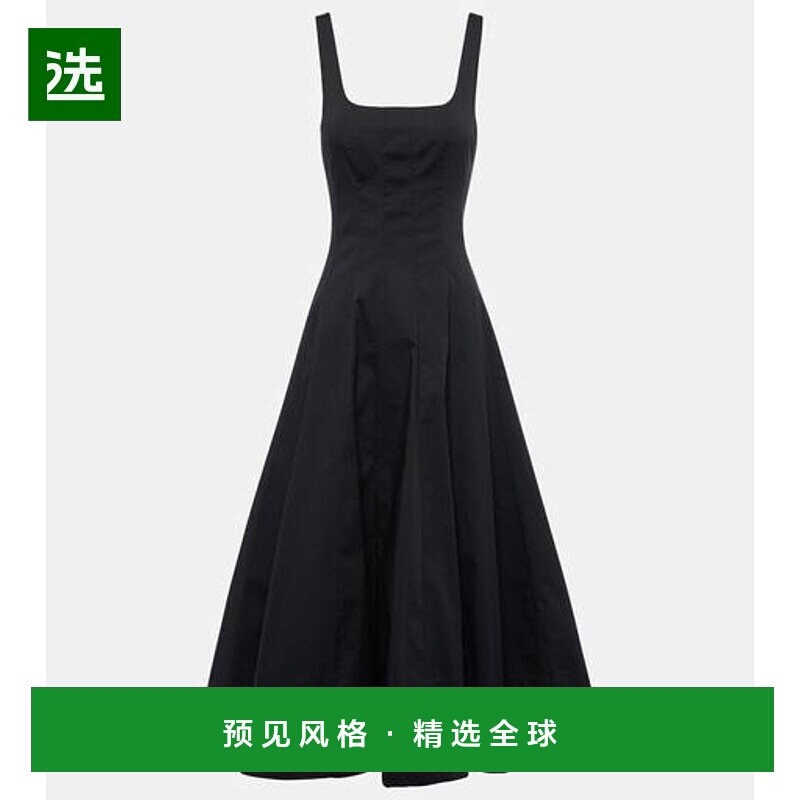 1h可退 香港直邮Tom Ford 汤姆·福特 女士 Wells 棉府绸中长连衣