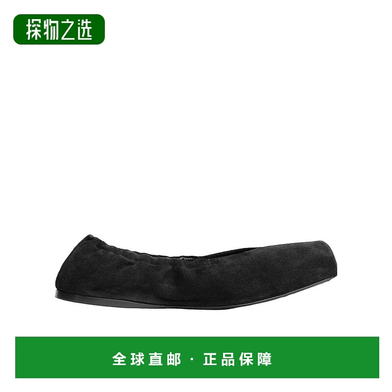 香港直邮Alaia 方形皮革芭蕾平底鞋 AA3A070CK324一脚蹬