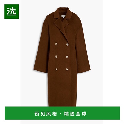 1h可退 香港直邮LOULOU STUDIO 女士 Borneo 双排扣羊毛羊绒混纺