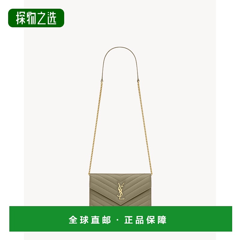 欧洲直邮YSL (2025) CASSANDRE 小羊皮信封链条钱包斜挎包单肩包