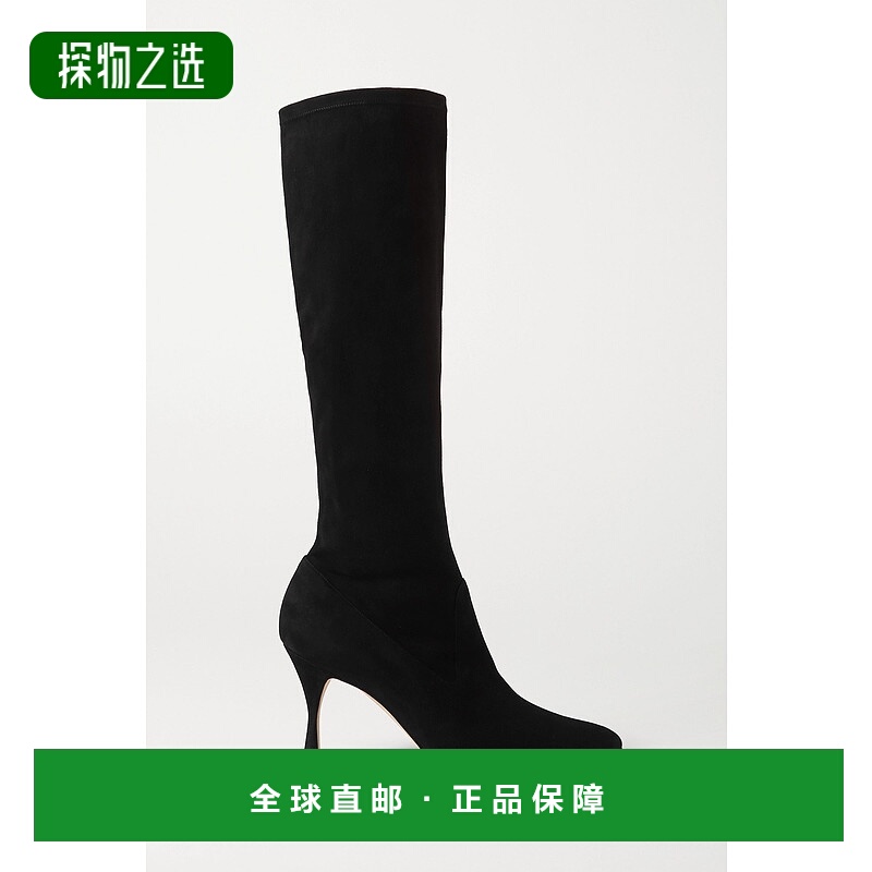 香港直邮MANOLO BLAHNIK 莫罗·伯拉尼克 女士 Pamfilo 90 弹力绒