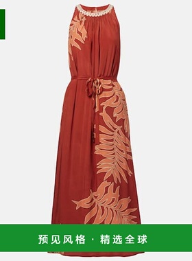 1h可退 香港直邮Velvet 女士 Odessa 印花长款连衣裙 orange橙色