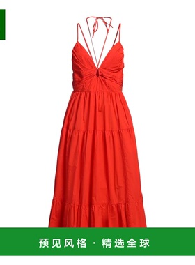 1h可退 香港直邮ULLA JOHNSON 女士 长款连衣裙 red红色 舒适时尚