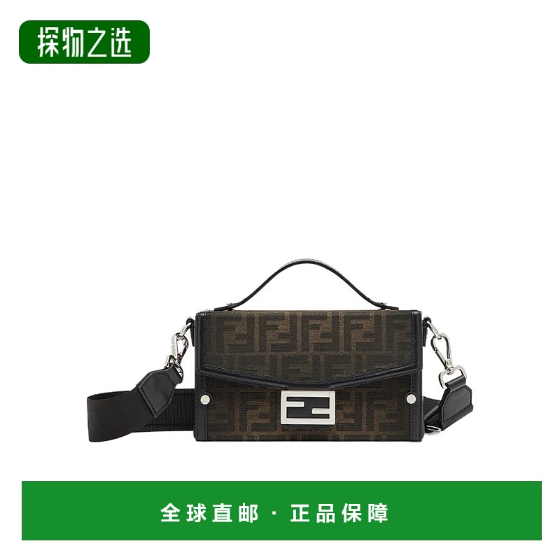 香港直邮Fendi Baguette Soft Trunk徽标提花单肩包 7VA565APD8