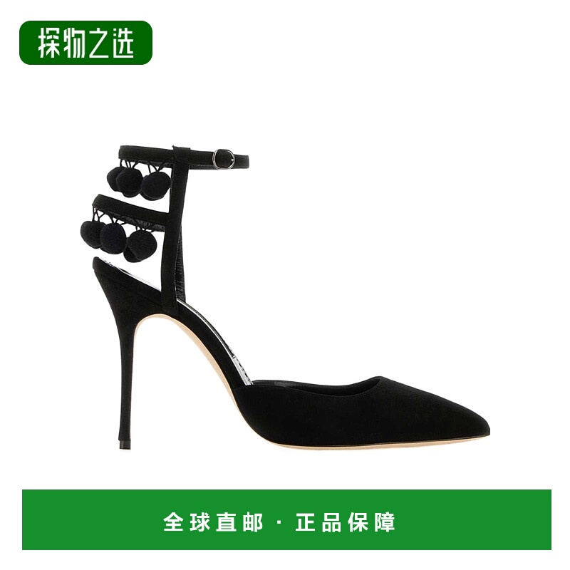 香港直邮Manolo Blahnik pom-pom 细节尖头高跟鞋 TUMUSAMI423178