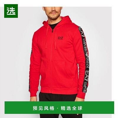 香港直邮EA7 Emporio Armani 徽标连帽休闲外套 6HPM12PJ07Z1451