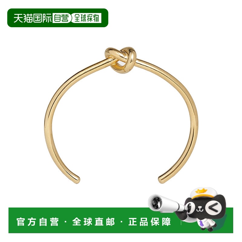 1h可退 欧洲直邮CELINE思琳KNOT镀金黄铜细款手镯女士开口式系结