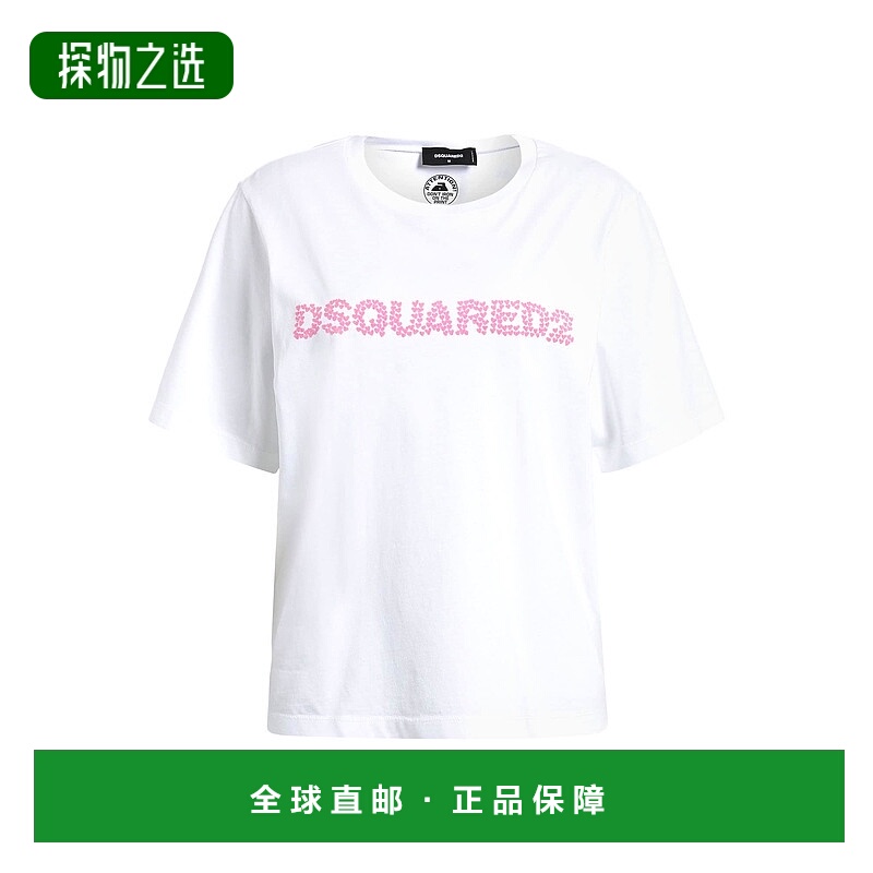 香港直邮Dsquared2 二次方 女士 T恤 white白色 舒适时尚