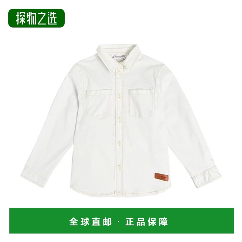 1h可退 香港直邮Bonpoint 女童 Altman 牛仔布衬衫童装 blue蓝色