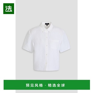 香港直邮THEORY O0503501 希尔瑞 亚麻衬衫 whi 女士 1小时内可退