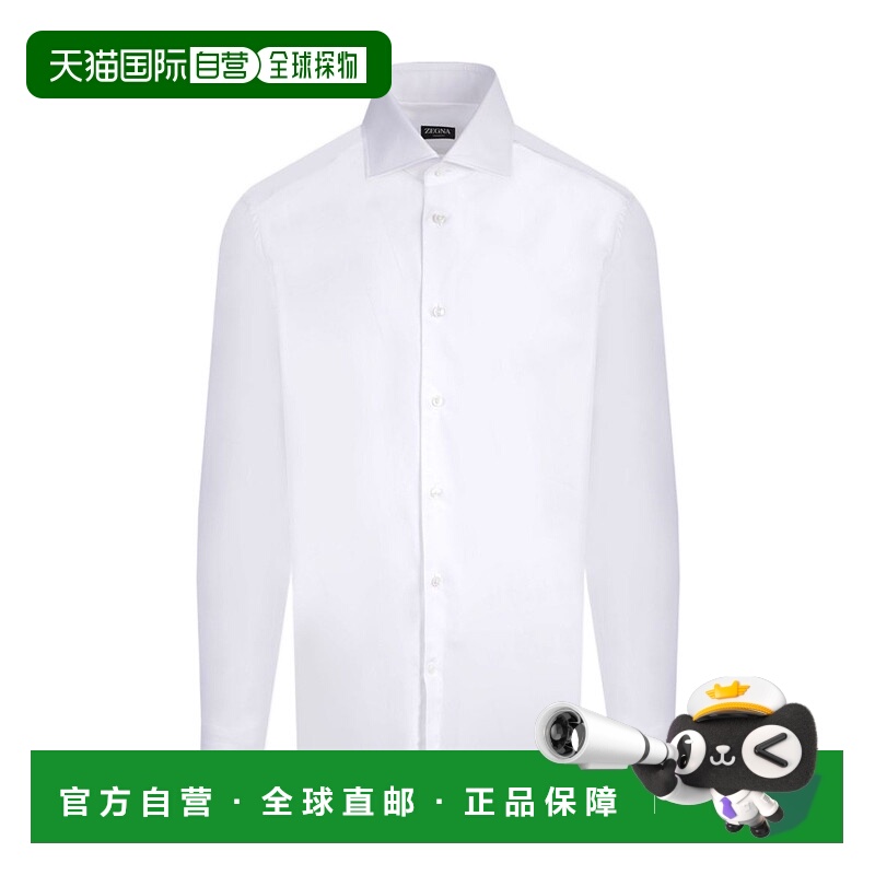 【99新未使用】香港直邮Zegna 徽标长袖衬衫 9MS0BACT1031