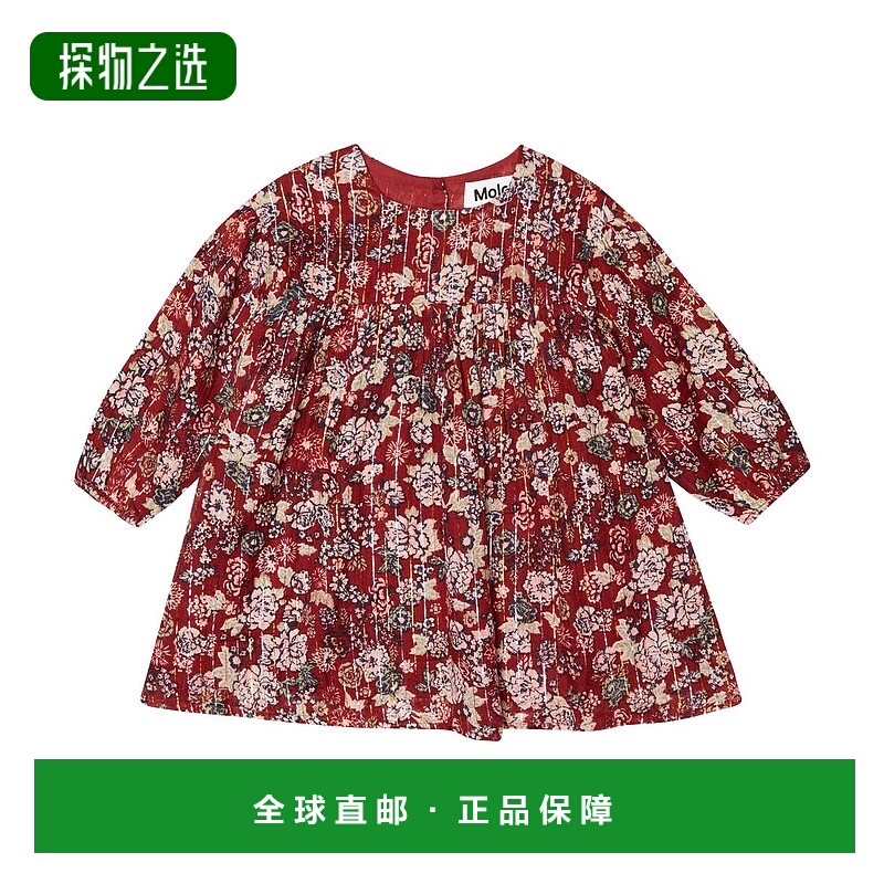1h可退 香港直邮Molo 婴儿 Colore 花朵棉混纺连衣裙童装新款