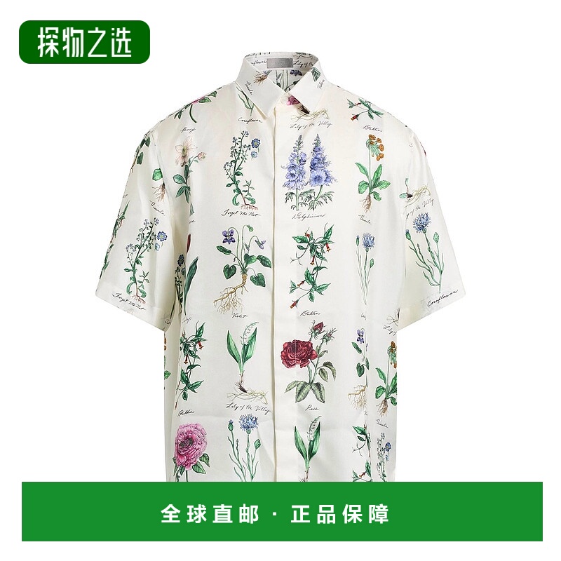 香港直邮DIOR 迪奥 男士 花纹衬衫 white白色 舒适时尚