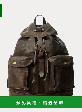 欧洲直邮RALPH LAUREN拉夫劳伦RRL皮革双肩包背包