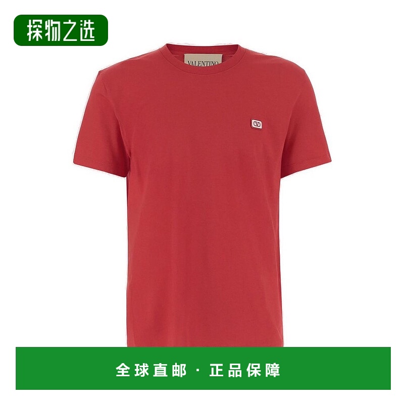 香港直邮valentino 华伦天奴 男士 VLogo刺繡圓領T卹 7V3MG10VAQ8