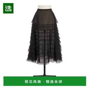 香港直邮Dior 611J16A6605迪奥 真丝欧根纱半身裙