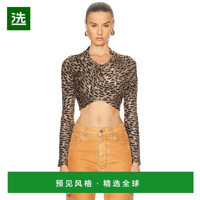 1h可退 香港直邮Rabanne 女士 短款长袖上衣 25PJTO057VI0403