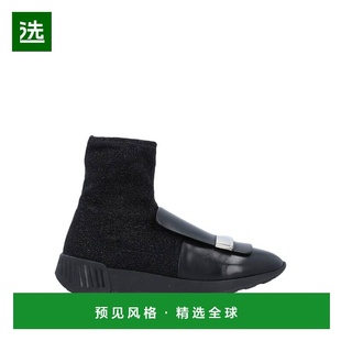 1h可退 香港直邮Sergio Rossi 塞乔·罗西 女士 脚踝靴 black黑色