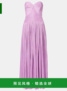 1h可退 香港直邮Simkhai 女士 Aubriella 褶皱打褶礼服 purple紫