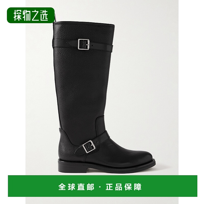 香港直邮Simkhai 女士 Noah 搭扣全粒面皮质及膝靴子 525S005LEAS