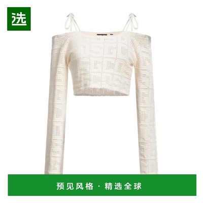 1h可退 【美国直邮】GCDS 女士毛衣 50 棉 50 腈纶 深领口 长袖