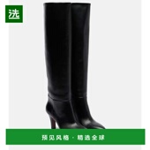 皮质及膝靴子 1h可退 black黑色 女士 Elsa 香港直邮Paris Texas