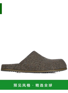 香港直邮Rick Owens 圆头拖鞋 RU02E1809WRU