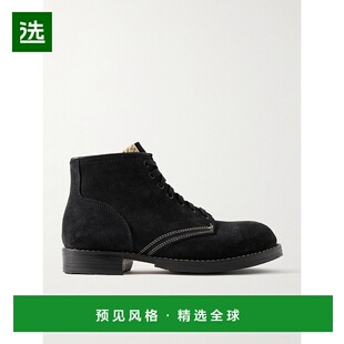 1h可退 香港直邮Visvim 维斯维木 男士 Brigadier-Folk 皮革边绒